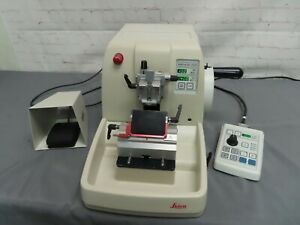 Leica RM2255 Fully Automated Rotary Microtome W/ Remote Control &amp; Foot Pedal