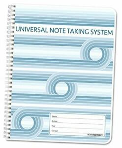 Universal Note Taking System (Cornell Notes) / Wire-O 120 pages - 8.5&#034; x 11&#034;