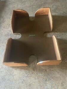 Vintage Globe Wernicke Oak Inbox / Outbox Letter Document Tray - ACCESSO