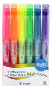 FRIXION Light Erasable Highlighter Pen 6 Colors SFL-60SL-6C