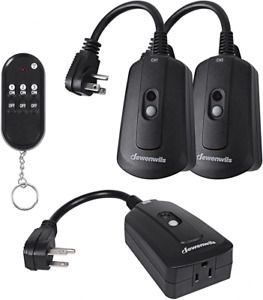 Outdoor Indoor Wireless Remote Control Outlet Kit, Waterproof Electrical...