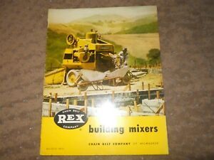 Chain Belt Rex Company Building Mixers Bulletin Circa 1950&#039;s