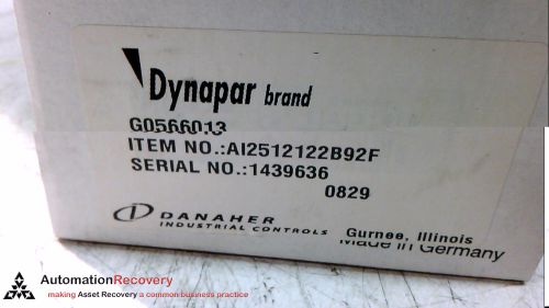 DYNAPAR- AI2512122B92F- ENCODER &amp; RESOLVER ABSOLUTE ELECTRICAL TRANSFO, NEW