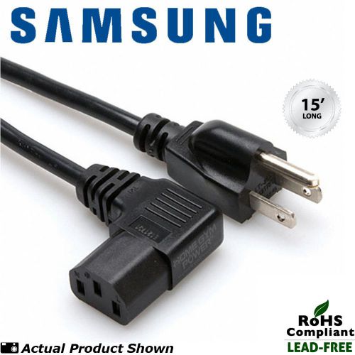 Samsung LCD/LED &amp; PLASMA TV 15FT Grounded Premium RA Power Cord (XL)