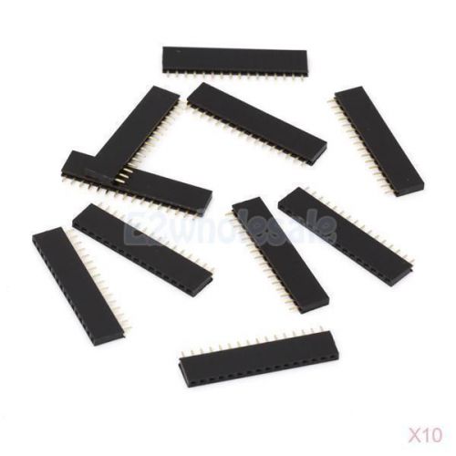 10x 10pcs 16 pin 2.54mm pitch singe row straight female header high quality for sale