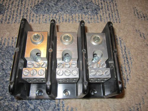 Gould shawmut 67033 used 3 pole 600v power distribution block for sale