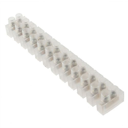 New Wire Connector 12-Position Plastic Barrier Terminal Block 10A White HX