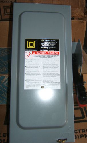 NEW SQ D HEAVY DUTY SAFETY SWITCH 30A 600V TYPE 1  CAT# HU361 FREE SHIPPING