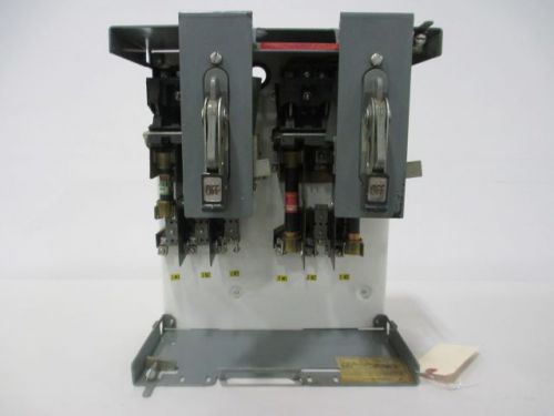 CUTLER HAMMER MCC BUCKET DOUBLE FUSIBLE 60A 3P 600V DISCONNECT SWITCH D222229