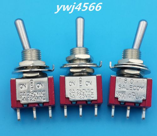 10Pcs AC 125V 5A SPDT 3 Pin ON-OFF-ON  2 Position  Toggle Switch Good Quality