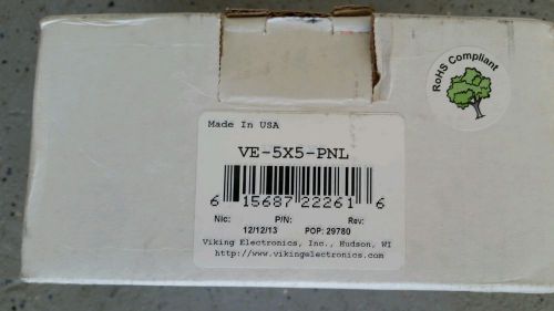 VIKING ELECTRONICS VE-5X5-PNL STAINLESS STEEL SURFACE MOUNT BOX WITH PANEL NIB!
