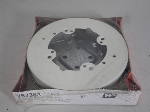 WIREMOLD V5738A IVORY ROUND FIXTURE BASE NEW IN PACKAGE