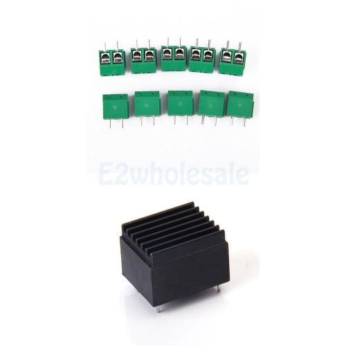 10x 2-pin pcb mount terminal block connector ac + 1x kim-055l dc-dc converter for sale