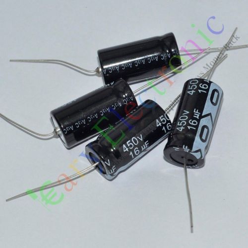 5pc 450v 16uf 85c long leads axial electrolytic polarized capacitors fr tube amp for sale