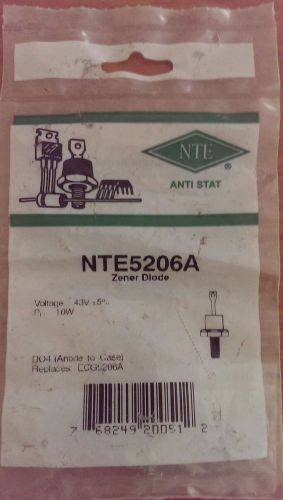 NTE 5206A Zener Diode 43 V 10W NEW