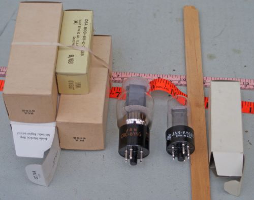5 new in military box 6Y6 vacuum tubes 3 RCA 6Y6G, 2 GE 6Y6GT