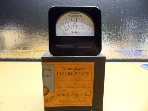 Vintage westinghouse  % distortion decibels meter for sale