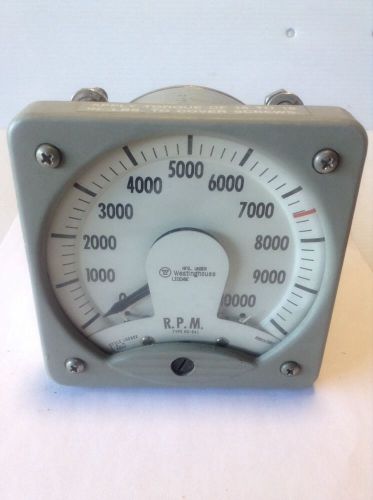 NEW WESTINGHOUSE TYPE KX-241 0-10000 RPM PANEL METER