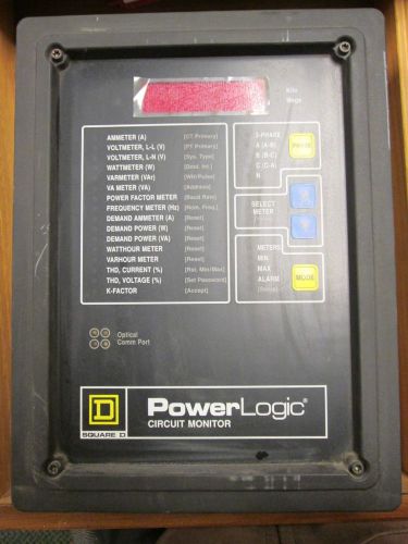 Square D Power Logic Circuit Monitor 3020-CM2450 100-264VAC 50/60Hz 14VA Used