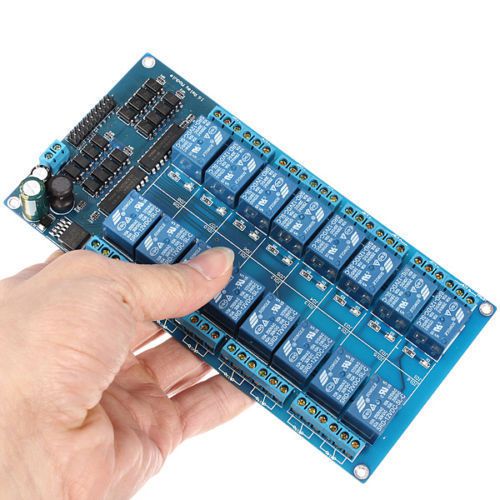 16 Channel 5V Relay Module Interface with Optocoupler Power Supply ARM DSP