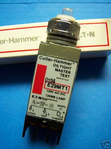 Cutler Hammer Oiltight Master Test E29MT1 Pilot Light