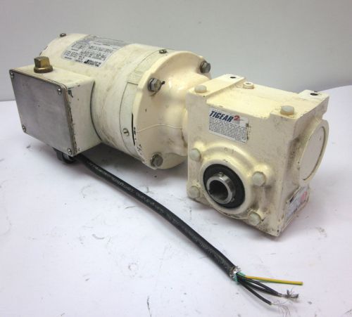 Reliance p56x4717m 1-hp 3-ph 1725rpm motor &amp; speed reducer gearbox e-z kleen for sale