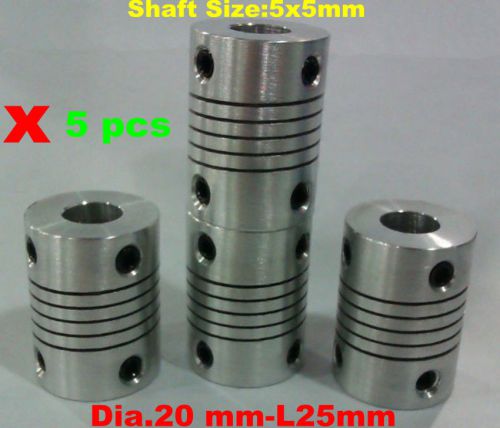 5sets xcnc motor jaw shaft sn-coupler 5x5mm flexible coupling od 20x25mm for sale