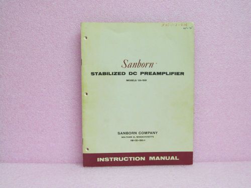 Sanborn/hp manual 150-1800 stabilized dc preamplifier instruction manual w/schem for sale