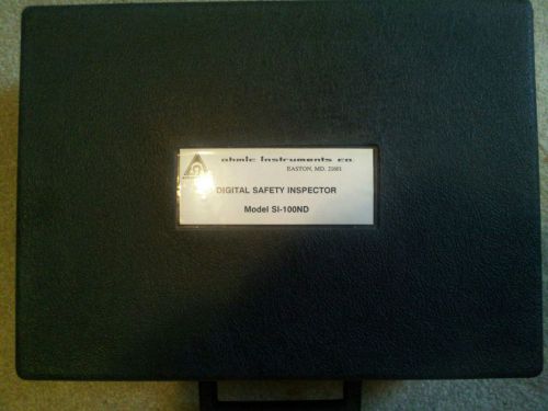 OHMIC INSTRUMENTS SI-100ND SAFETY INSPECTOR Ground leak detector.