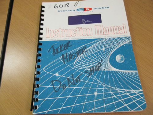 SYSTRON DONNER 6018 Frequency Meter Instruction Manual w/ Schematics  44462