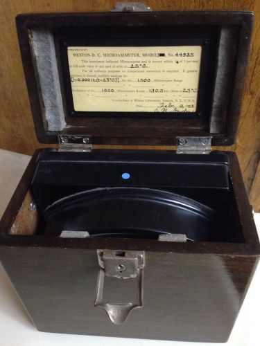 Antique weston d.c. microammeter model 1 no. 44935 for sale