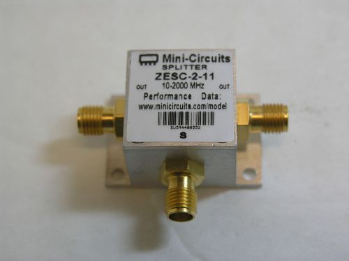 Mini-Circuits ZESC-2-11 Power Splitter/Combiner.  10 to 2000MHz. SMA(F). Unused.