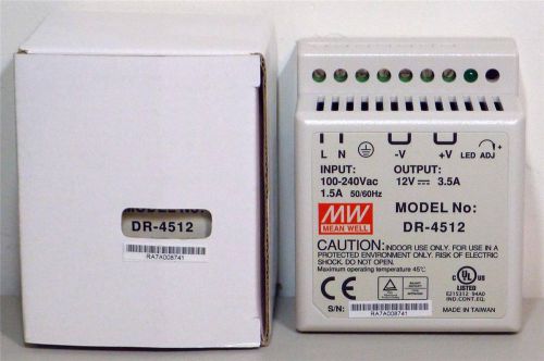 MEAN WELL DR-4512 12V 3.5A DIN POWER SUPPLY