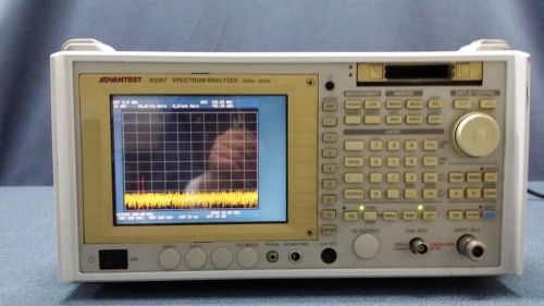 Advantest r3267 rf spectrum analyzer 100hz to 8ghz opt 01 61 62 65 67 for sale