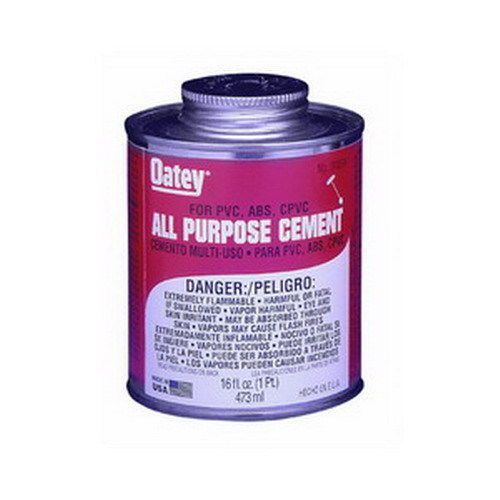 Oatey SCS 30834 Milky Clear All-Purpose Medium Solvent Cement, 16 oz Can