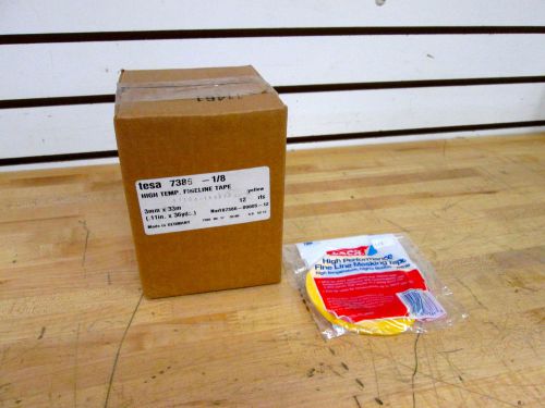 Tesa high temp. fine line masking tape; 1/8&#034; x 36yds. [qty/12rls] ~new~surplus~ for sale