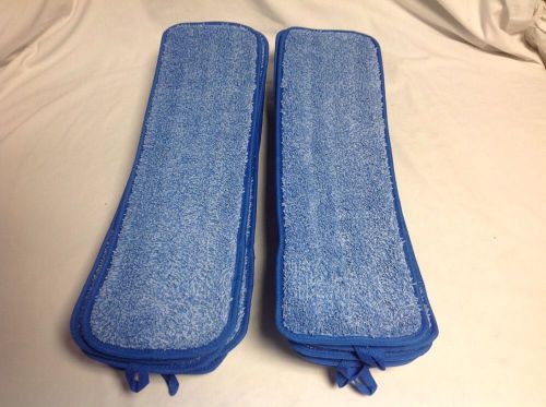 Rubbermaid Q410 Blue Microfiber Damp Room Mops Case Lot Of 12 Free Shipping!