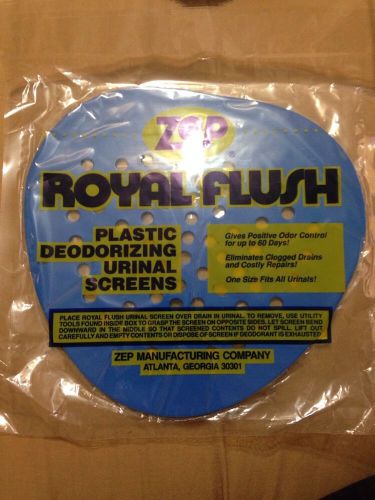 Zep Royal Flush Plastic Deodorizing Urinal Screens 1 Size Fits All Blue New