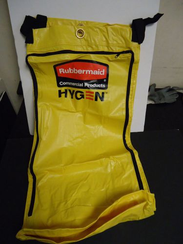 Rubbermaid Hygen Commercial 3484282 Vinyl Linen Accessory Zippered Yellow Bag