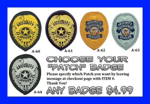 Special private security officer chest patch embroidered emblem for sale
