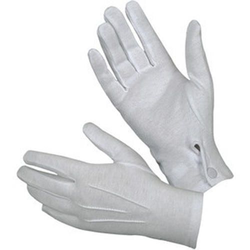 Hatch WG1000S White Cotton Parade Gloves Snap Small 050472005096