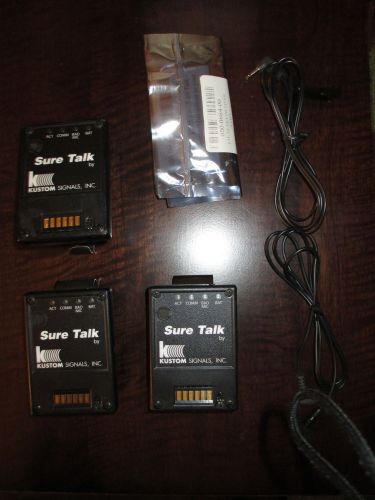 Police - kustom signals - sure talk body mic transmitter lot of 3 for sale