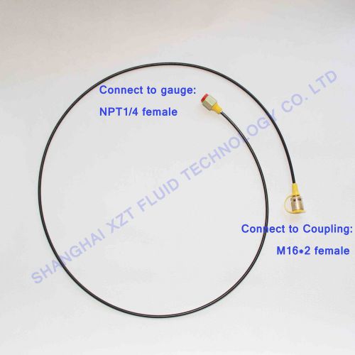 Free shipping!hydraulic pressure test hose3.0m(m16-npt1/4f),test coupling point for sale