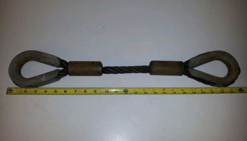 Sway Cable, Ship Rigging Cable, Logging, Trucking, 3/4&#034; x 2&#039; with Double eyes