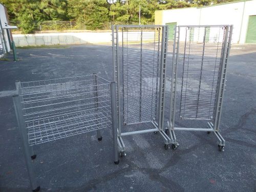 Wire Mesh Basket Cart / (2) Wire Mesh Tool Organizer stand