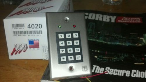 CORBY INDUSTRIES MODEL 4020 ACCESS CONTROL SYSTEM KEYPAD TOUCHPAD STANDALONE