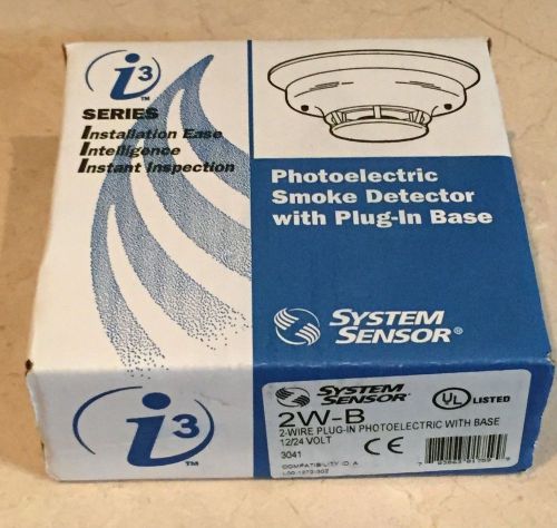 *new in box* system sensor 2w-b smoke detector i3 for sale