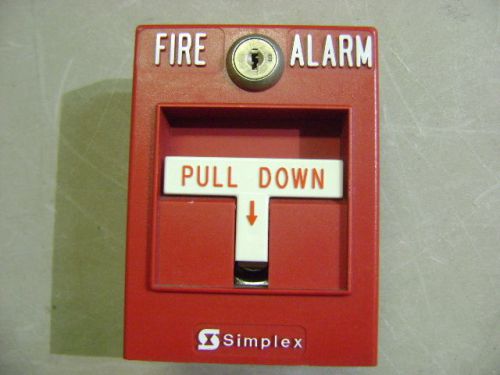 Simplex fire alarm red addressable manual lever pull station 2099-9795 for sale