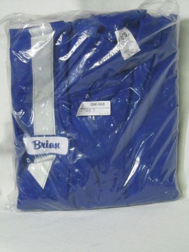 NEW RPS COVERALL BLUE ANTI-FLAMEABLE Long SLEEVE REFLECTIVE STRIPES 48 R Brian