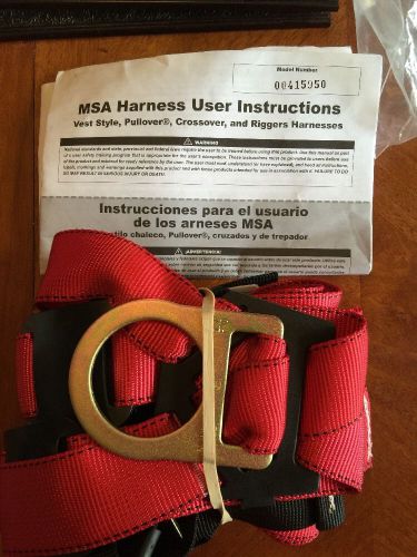 New msa safety harness fall arrest msa 10041591 techna curv,vt for sale